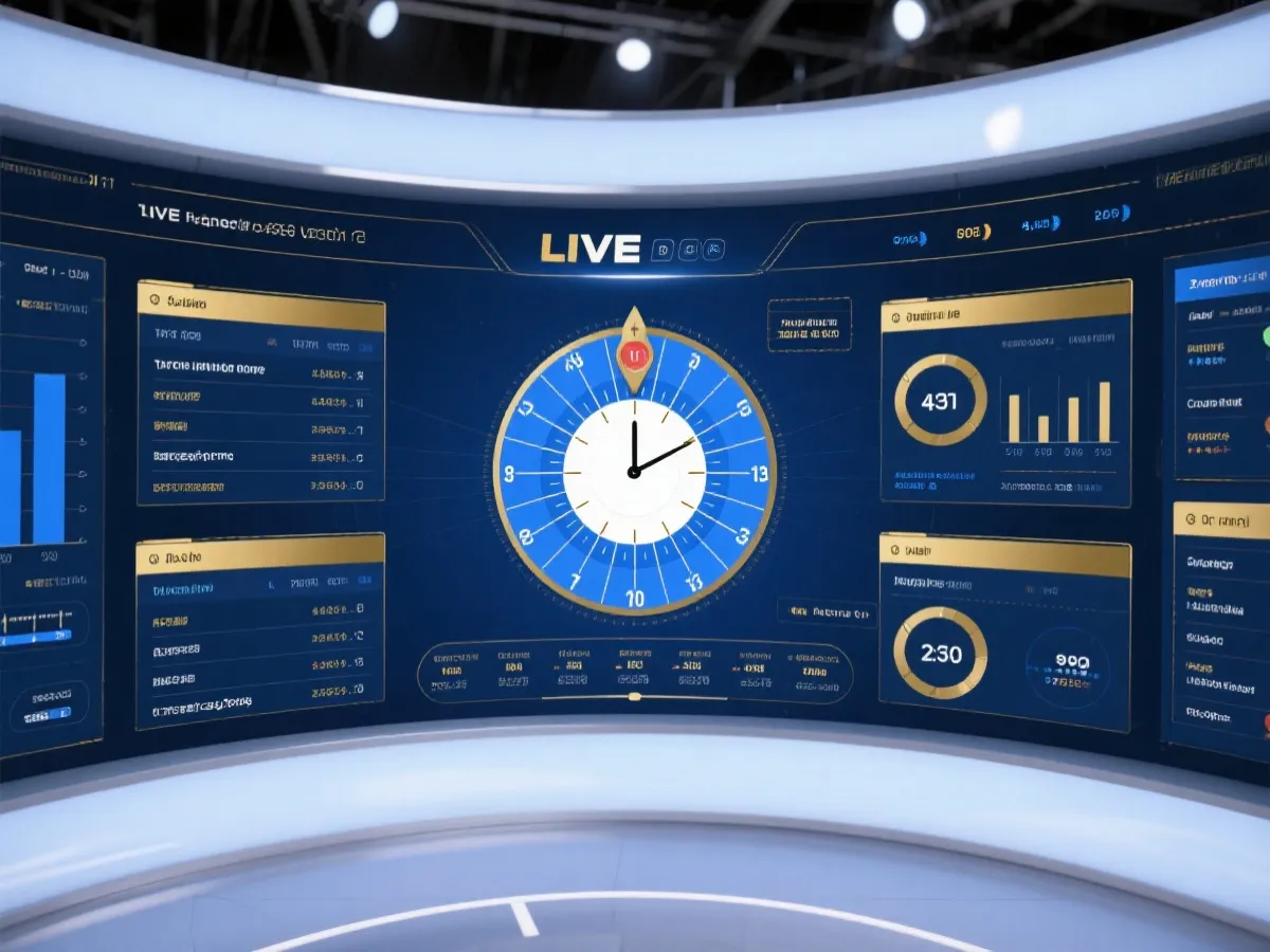 Live broadcast dashboard visual