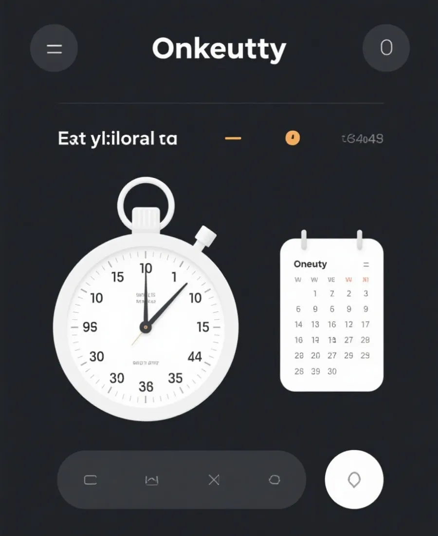 Calendar and stopwatch illustration